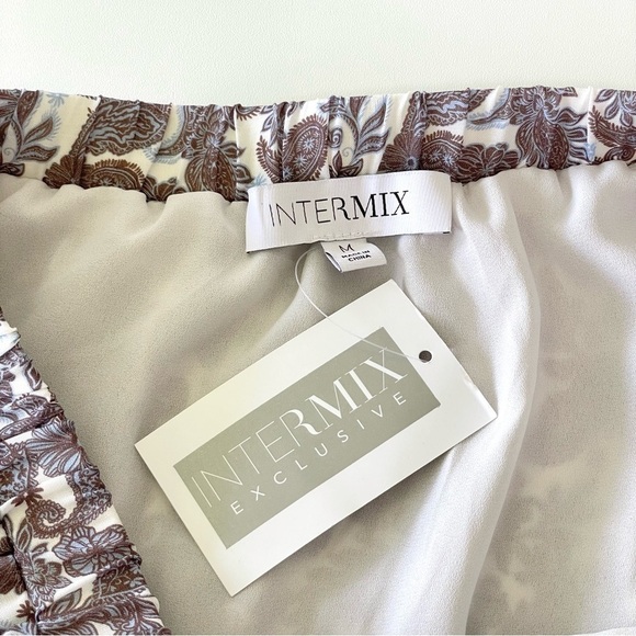 NWT Intermix Odette Tiered Ruffle Paisley Voile Midi Maxi Skirt Medium - Picture 12 of 13